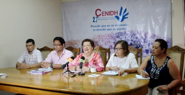 El CENIDH rechaza las acusaciones de los diputados orteguistas. Foto: Cortesía