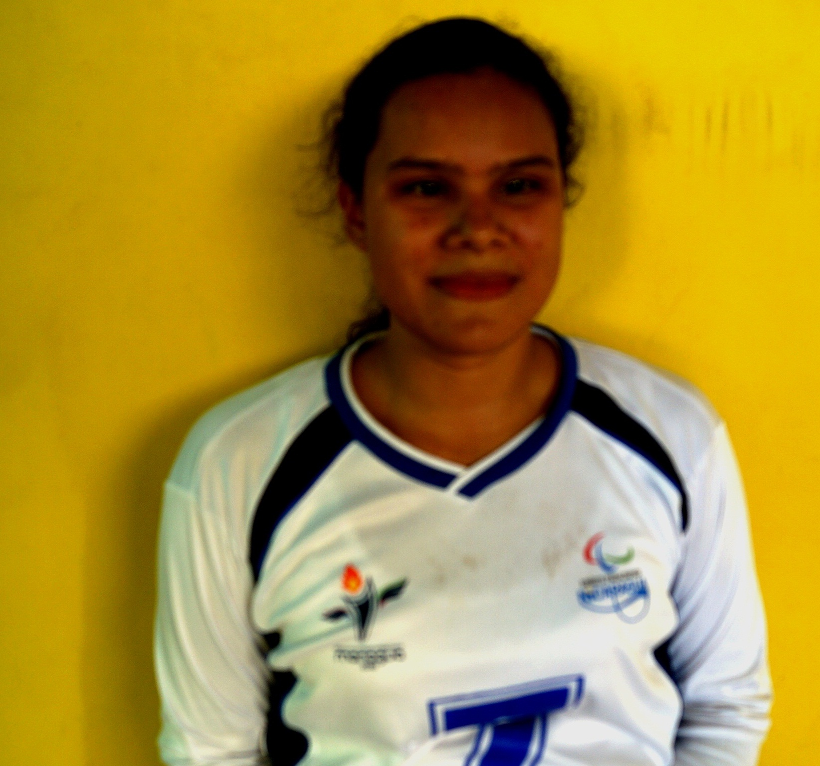 Vanessa Benavidez la jugadora de Nicaragua que anotó 8 de los 16 goles de la selección de goalball. Foto: A. Cruz
