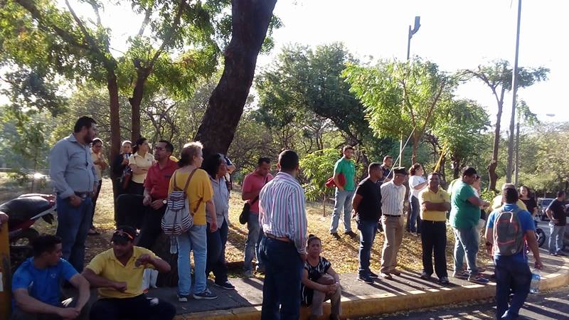 Docentes y trabajadores administrativos de la Unan-Managua se tomaron el recinto Rubén Darío en demanda de aumento salarial. Foto: A. Navarro / Artículo 66