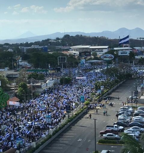 Miles de nicaragüenses se congregaron en busca de una Nicaragua democrática. Foto: cortesía