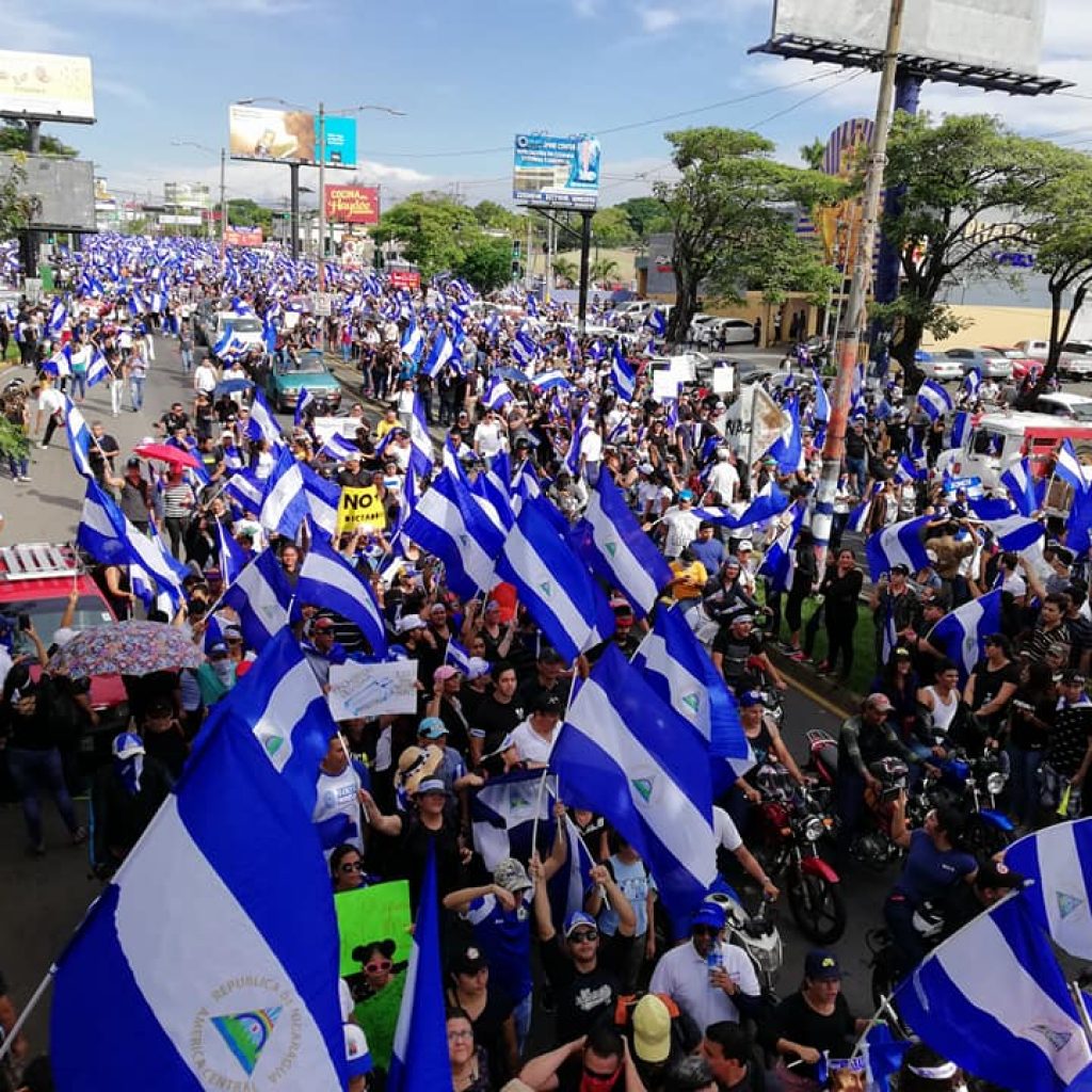 marcha contra la dictadura de Ortega