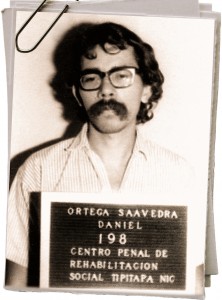Daniel Ortega, el reo 198, procesado por atracar bancos. La dictadura somocista no lo condenó por terrorismo