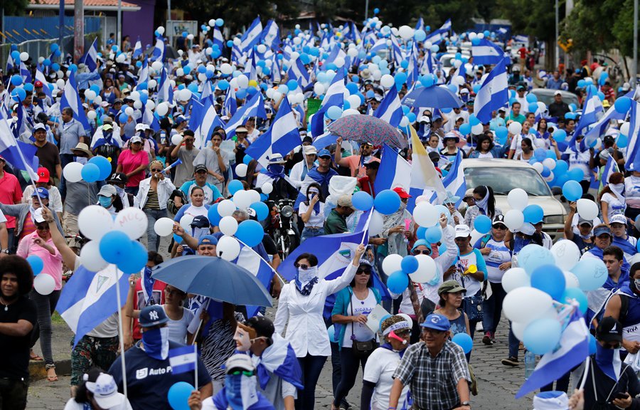 Marcha de los Globos fue exitosa pese a asedio orteguista. Foto: El Nuevo Diario