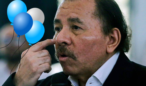 Daniel Ortega, el dictador que pasó de combatir contra la Guardia a combatir contra chimbombas. Ilustración/Artículo66