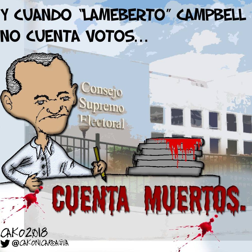La Caricatura: «Lameberto» Campbell no cuenta votos…
