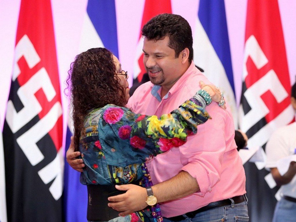 Fidel Moreno and Rosario Murillo, two of those sanctioned by the United States