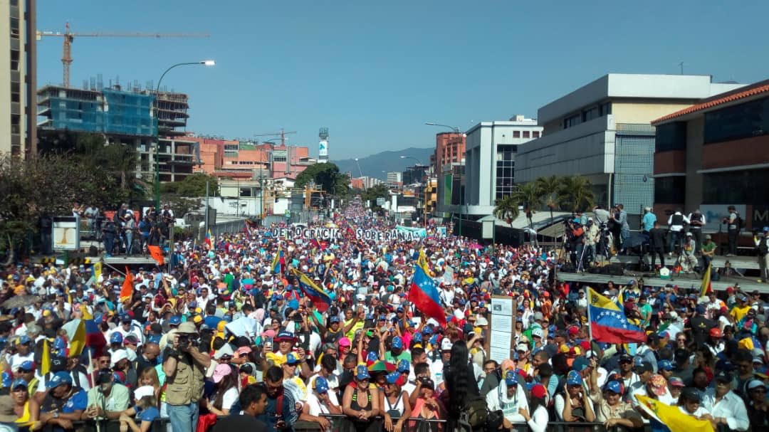Hoy es una jornada de marchas y manifestaciones en apoyo a Guaidó.
