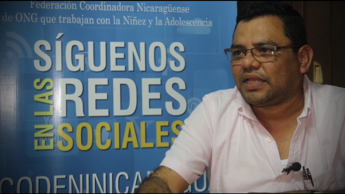 Jorge Mendoza, vocero de la Federación Coordinadora Nicaragüense de Organismos no Gubernamentales que trabajan con la Niñez y la Adolescencia. FOTO ROBERTO FLETES