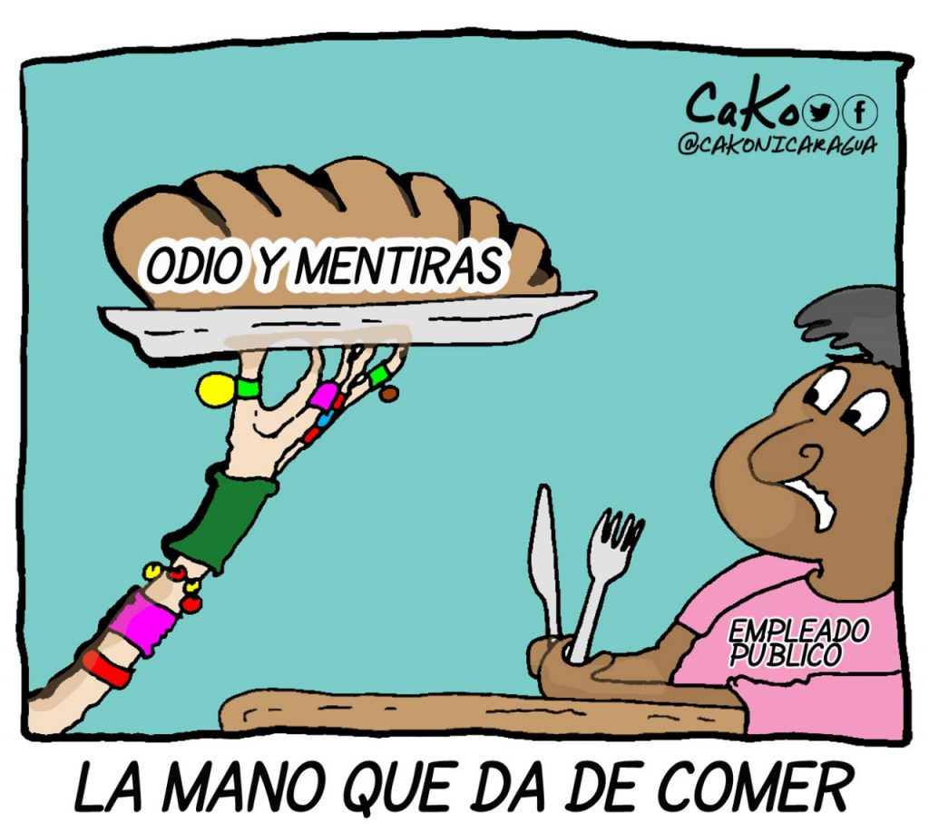 La Caricatura: La mano de la compañera y el comandante