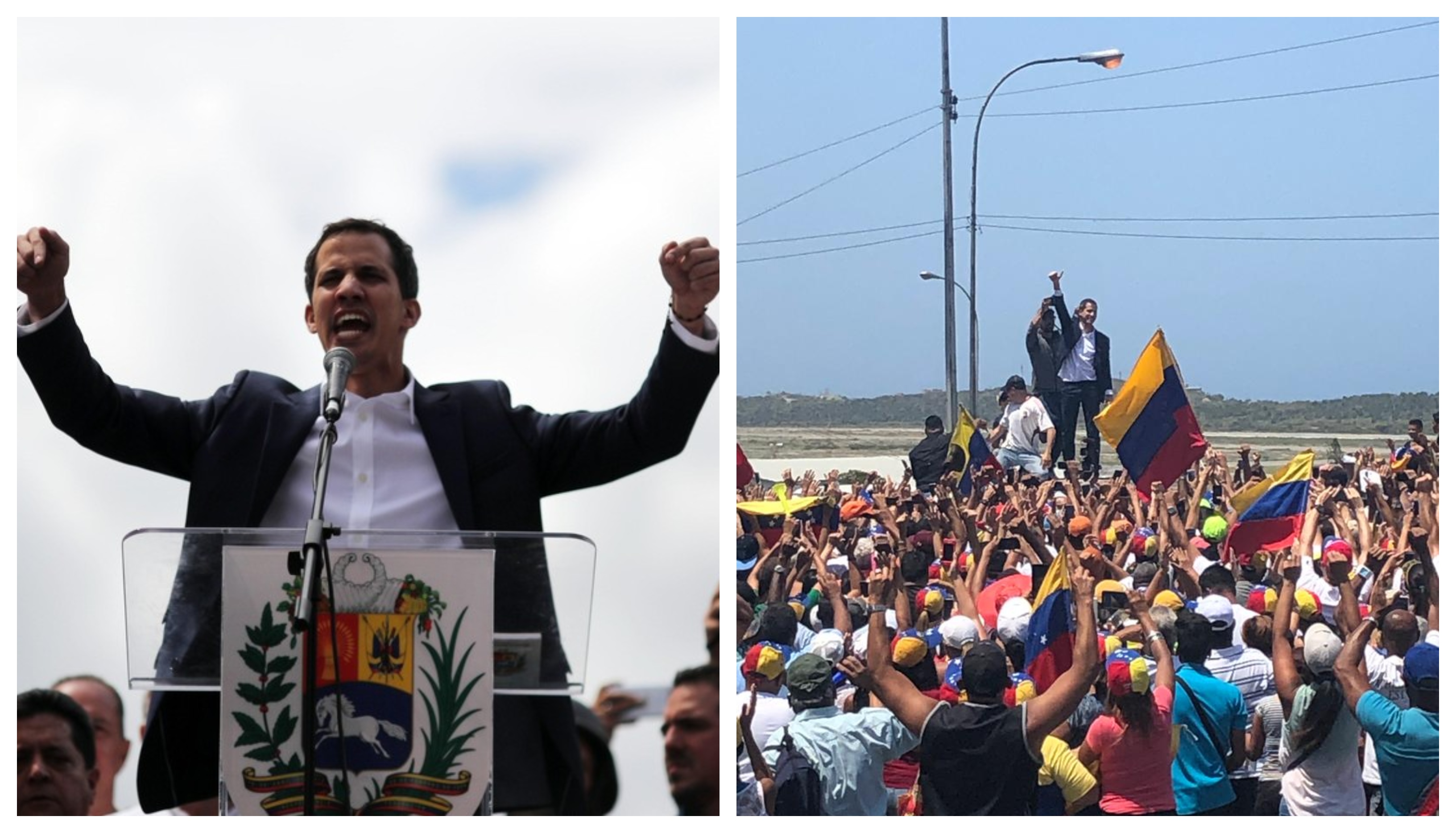 Juan Guaidó entra a Venezuela en medio de una muchedumbre y representantes diplomáticos