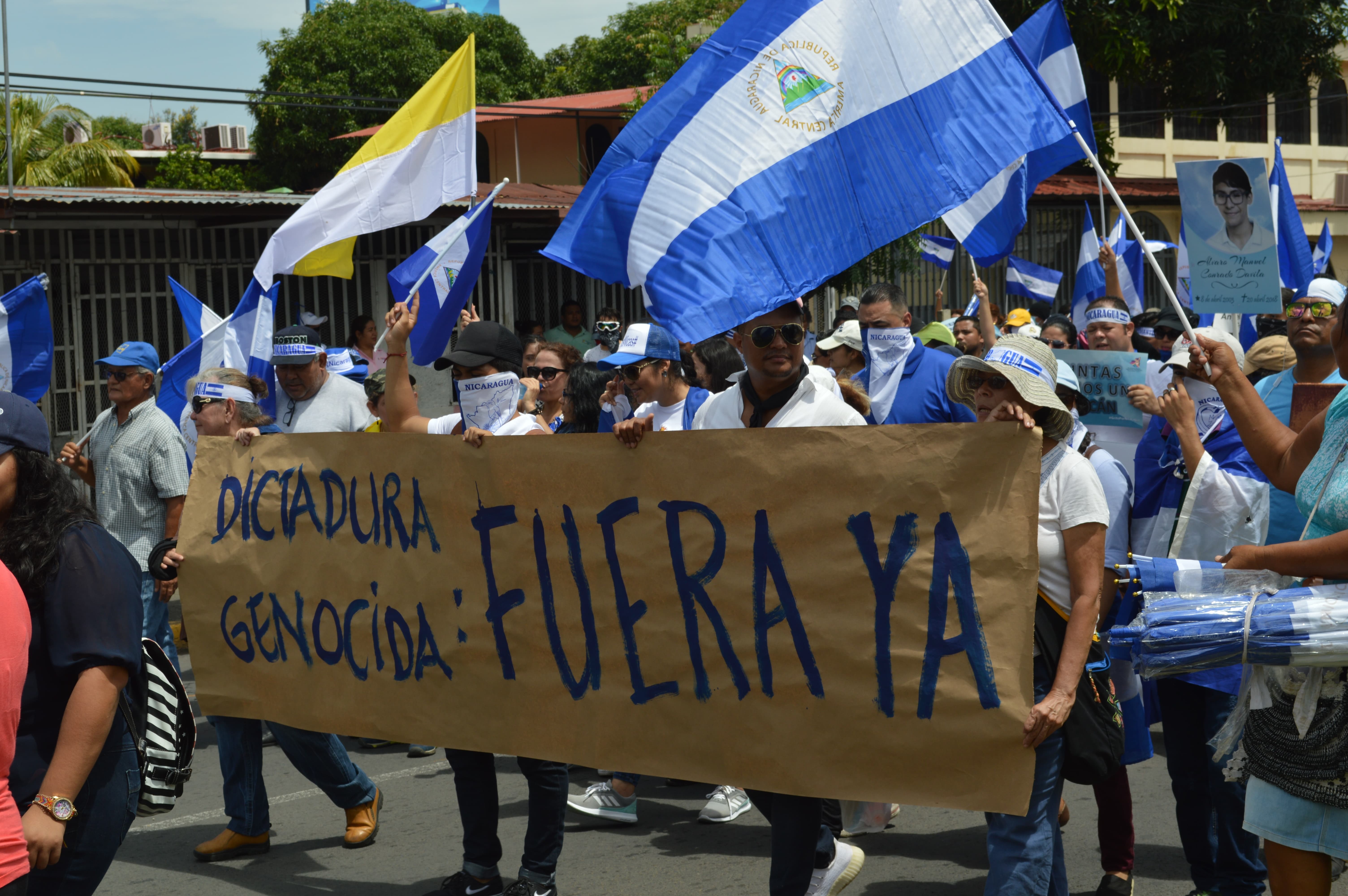 Unidad Nacional desiste de marchar en Managua ante amenaza de criminalización de la dictadura. Foto: Artículo 66