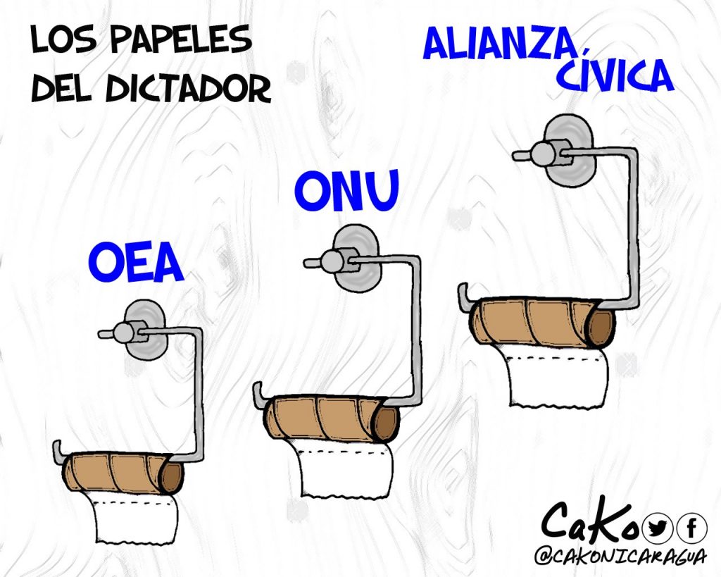 La caricatura: Comunicados en rollos