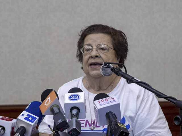la presidente del Centro Nicaragüense de Derechos Humanos (CENIDH), Vilma Núñez de Escorcia. Foto: tomada de internet.