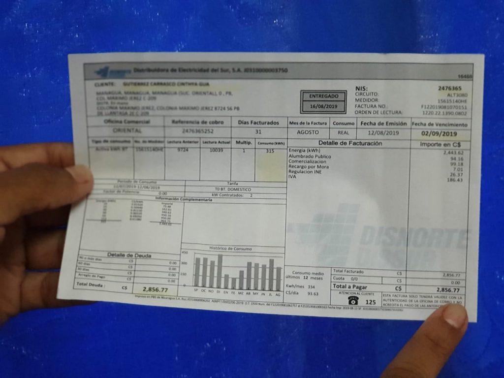 Daniel Ortega recetó tres incrementos en la factura de energía en los primeros seis meses de 2019