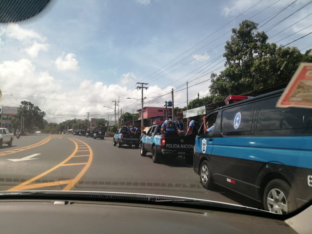 El régimen de Ortega militariza las calles de Managua. Foto: María Gómez / Artículo 66