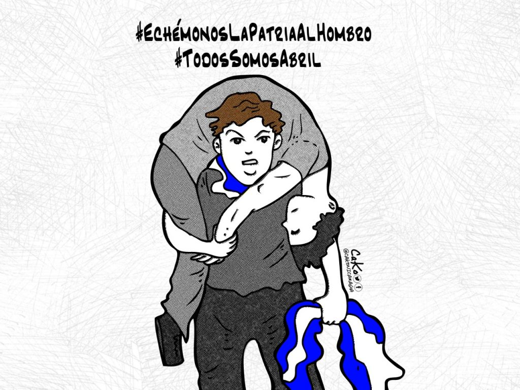 La Caricatura: Con la patria al hombro