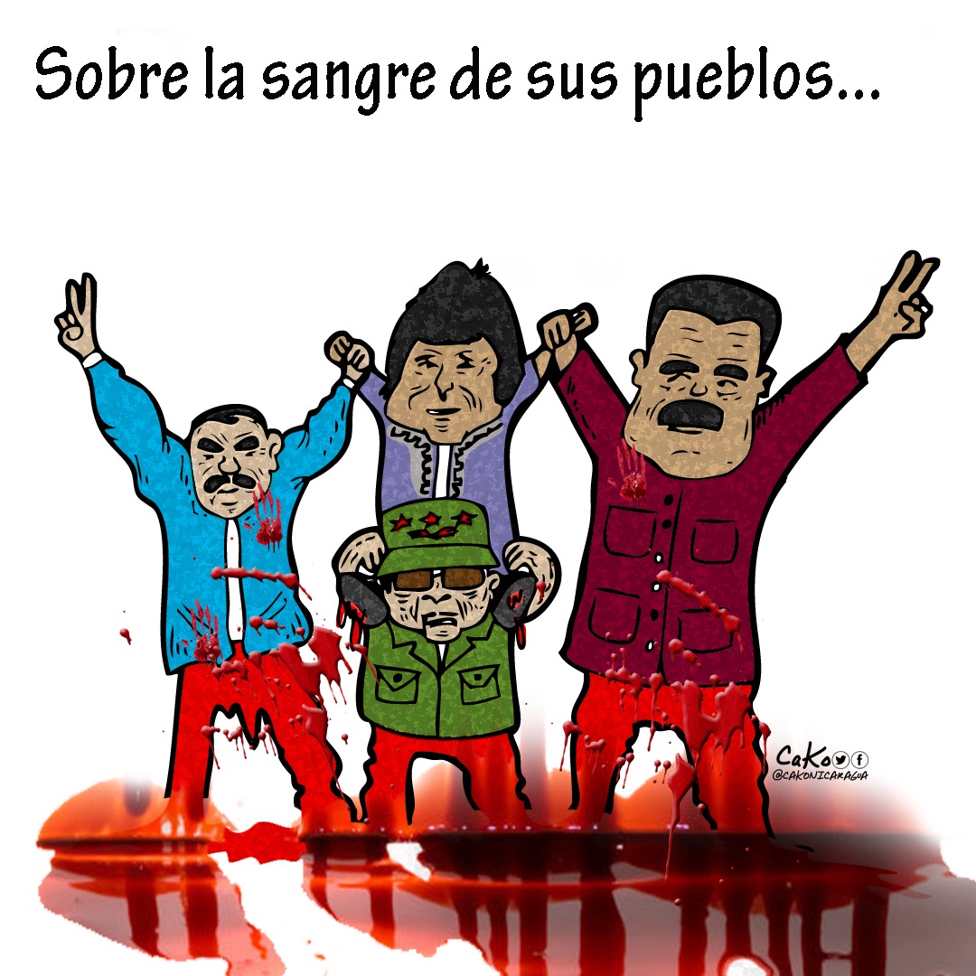 La Caricatura: Dictadores sobre la sangre de sus pueblos
