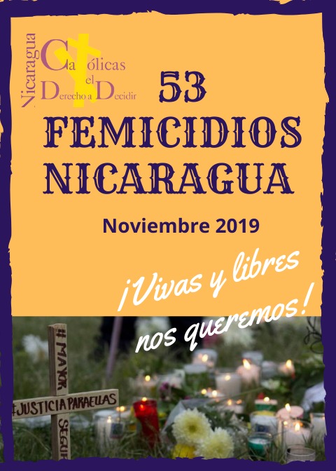 Casos de femicidios en Nicaragua que registra la Organización Católicas por el Derecho a Decidir.