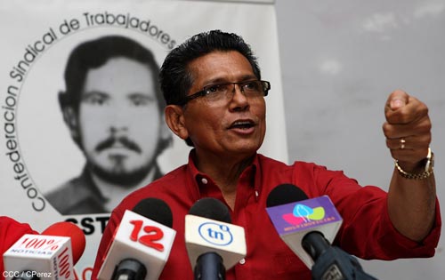 Luis Barbosa, dirigente de la Central Sandinista de Trabajadores