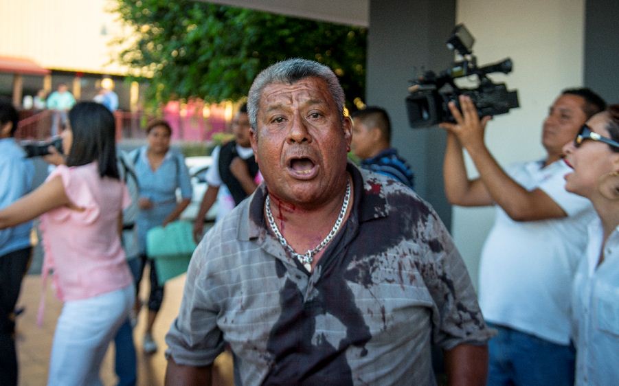 En abril 2018, en las primeras protestas de los pensionados el régimen de Ortega lanzó a sus turbas para agredir a los manifestantes. Foto: Cortesía