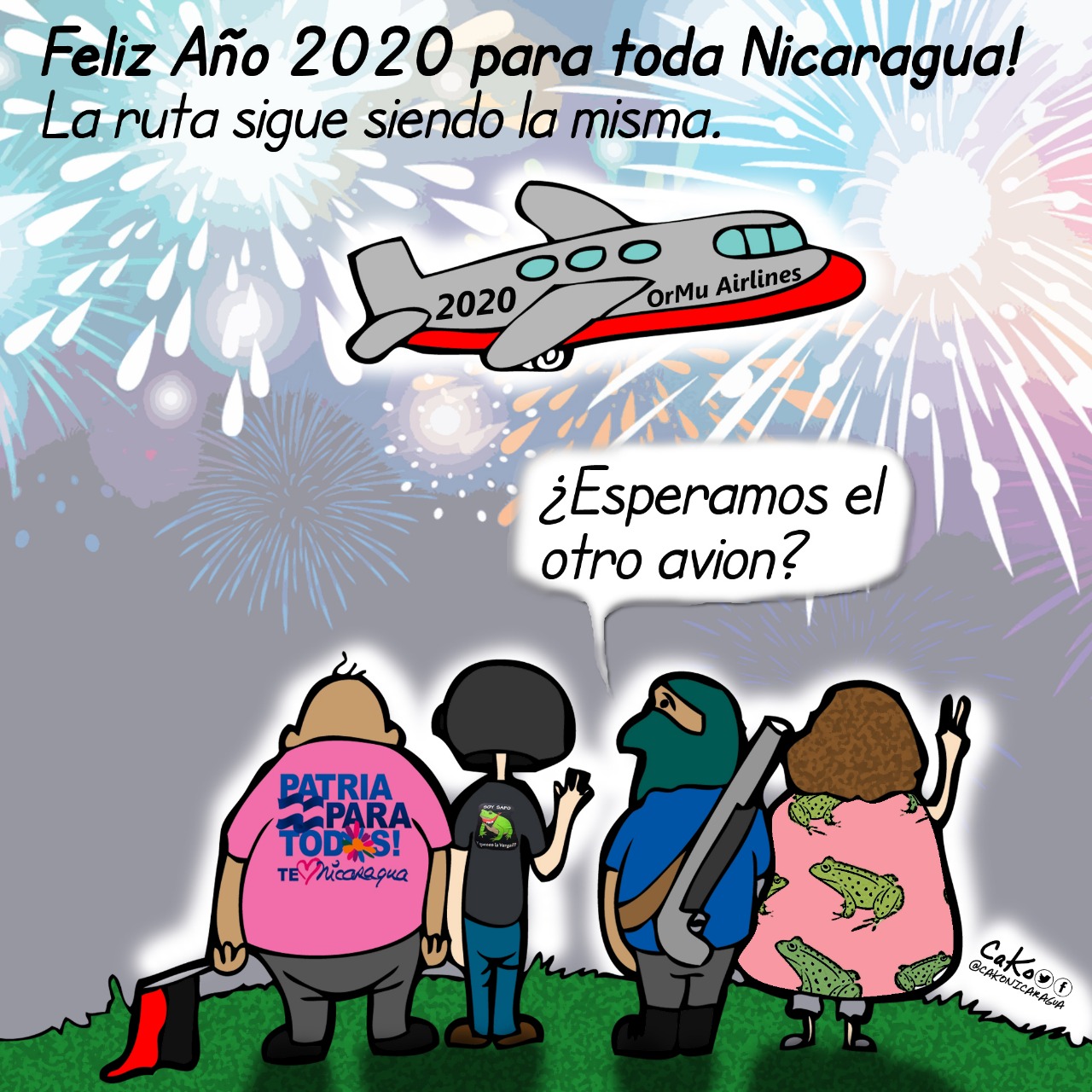 La Caricatura: Feliz 2020 para toda Nicaragua