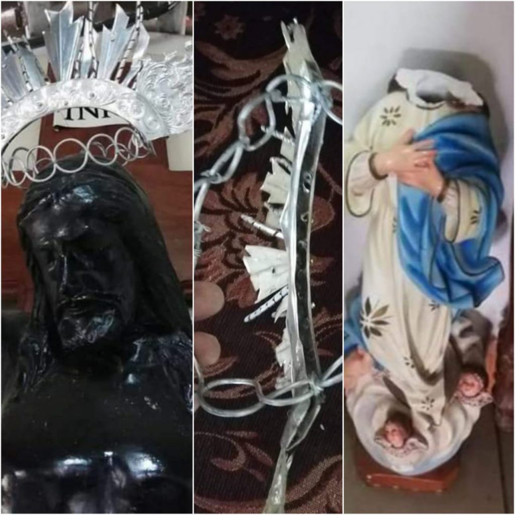 Turberos del régimen profanan la capilla Nuestro Señor de Esquipulas, en Tipitapa