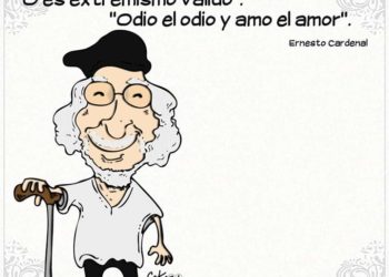La Caricatura: Ernesto Cardenal Q.E.P.D.