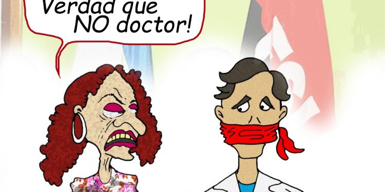 La Caricatura: Los tapa bocas que usa la dictadura