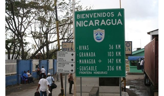 Puesto fronterizo de Peñas Blancas, sitio donde aseguran que el Ejército capturó a los jóvenes que volvían de Costa Rica. Foto: El Nuevo Diario
