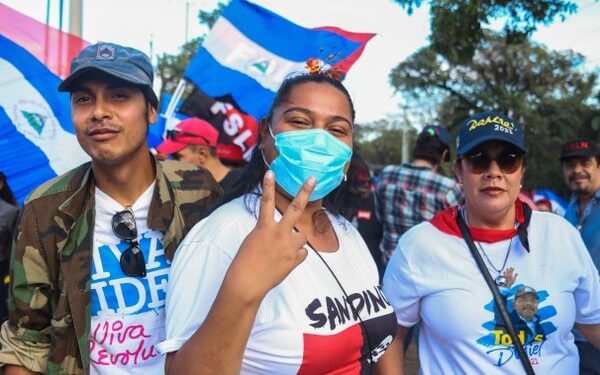 Dictadura de Ortega realizó 150 actividades masivas en medio del repunte de COVID-19. Foto: Inti Ocón / AFP