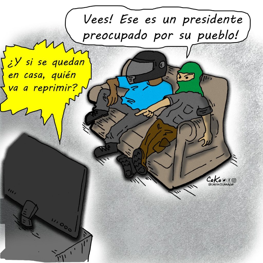 La Caricatura: El dictador manda a seguir reprimiendo