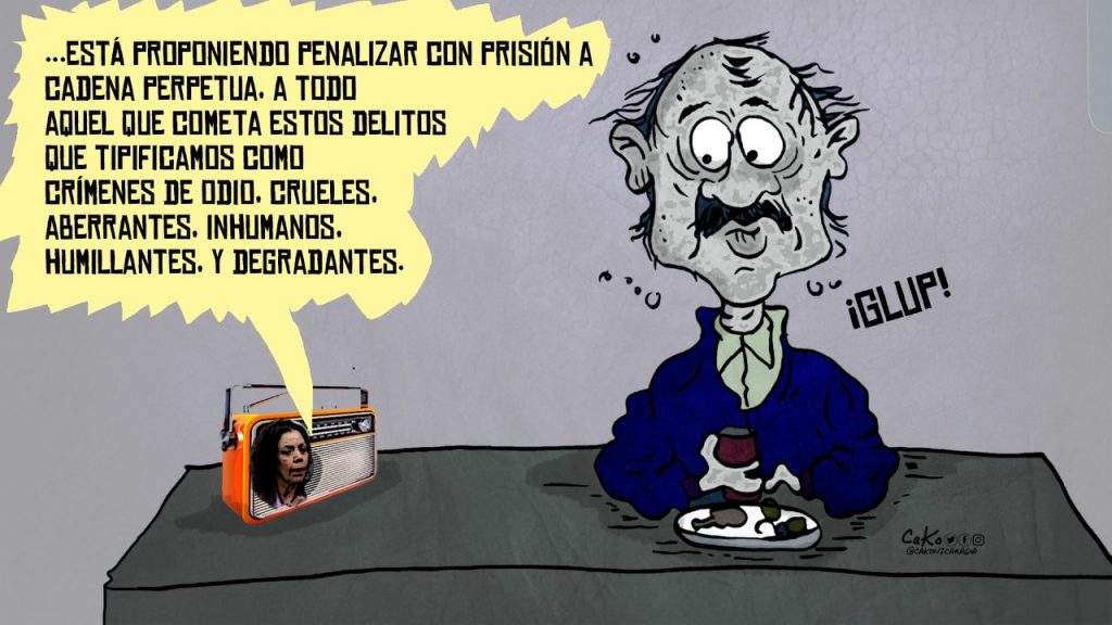 La Caricatura: El dictador tragando gordo
