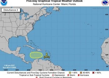 Posible ciclón tropical en el Caribe, según el Centro Nacional de Huracanes. Foto: Centro Humboldt