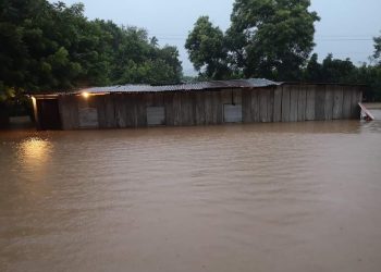 Municipios de Rivas inundados por las lluvias ocasionadas por Iota. Foto: Cortesía
