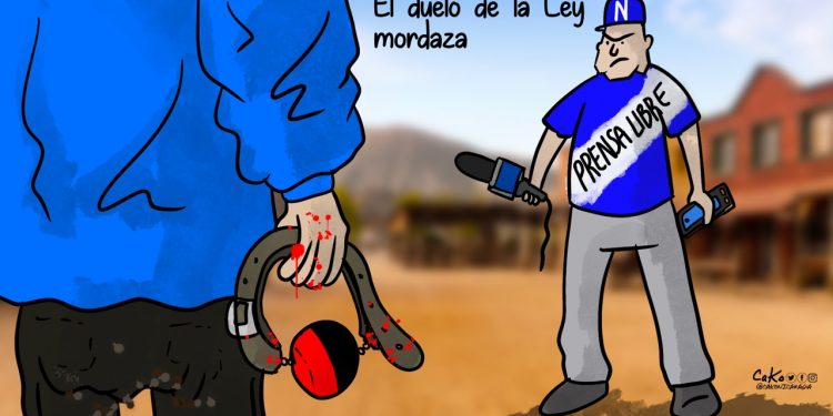 La caricatura: El Duelo de la Ley Mordaza
