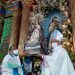 Feligreses celebran la tradicional «Lavada de la Plata» en honor a la Virgen del Trono. Foto: Diócesis de León.