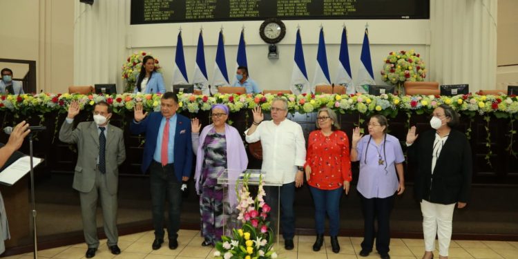 Sancionado Gustavo Porras repite como presidente de la Asamblea de Nicaragua. Foto: Artículo 66 / Asamblea Nacional
