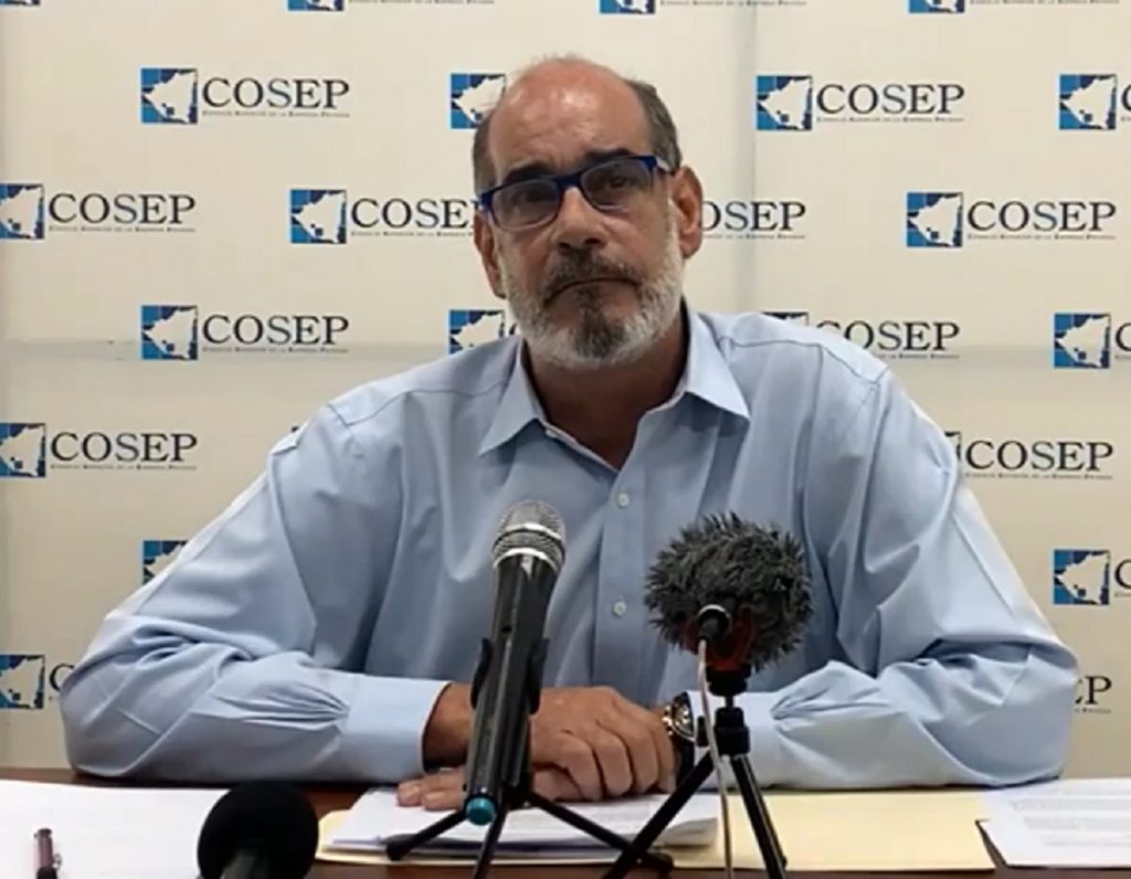 Cosep considera que no hay condiciones económicas para incremento del salario mínimo. Foto: Captura transmisión COSEP