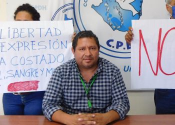 Organismos de DD.HH. respaldan a periodista David Quintana sentenciado a pagar unos 13 mil córdobas por supuesta calumnia. Foto: CPDH.