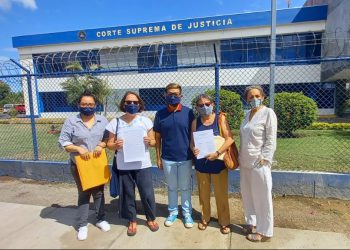Feministas presentan recurso contra Ley de Ciberdelitos por pretender «callar lo que ocurre en Nicaragua». Foto: Noel Miranda/ Artículo 66.