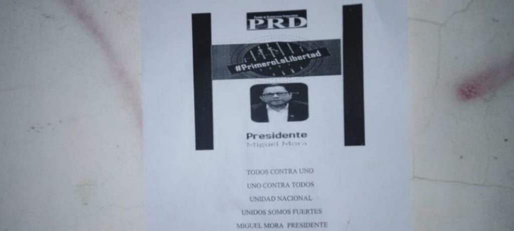 Aparece en Masaya propaganda de Miguel Mora «presidente»