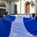 El 18 de abril de 2021, la comunidad de nicaragüenses en Zaragoza  protestaron contra el régimen de Ortega. Foto: SoyNica