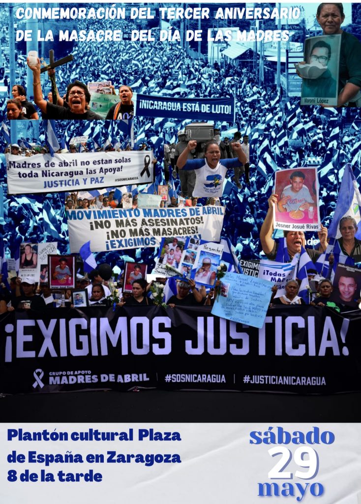 Nicaragüenses en España conmemorarán los tres años de la «masacre» del Día de las Madres