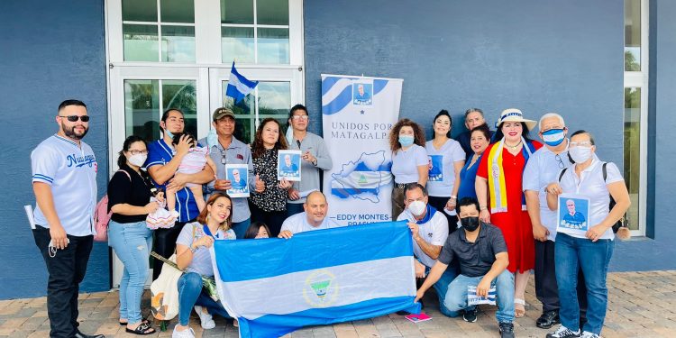 Nicaragüense en Estados Unidos conmemoran dos años del asesinato de Eddy Montes. Foto: Artículo 66 / Cortesía