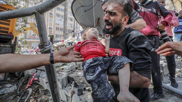 Continúan bombardeos entre Israel y Palestina. Violencia deja ya más de 200 fallecidos, de ellos 61 son niños. Foto: Internet.