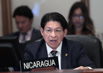 Canciller del régimen Ortega-Murillo asegura que en Nicaragua no hay perseguidos ni presos políticos. Foto: Internet.