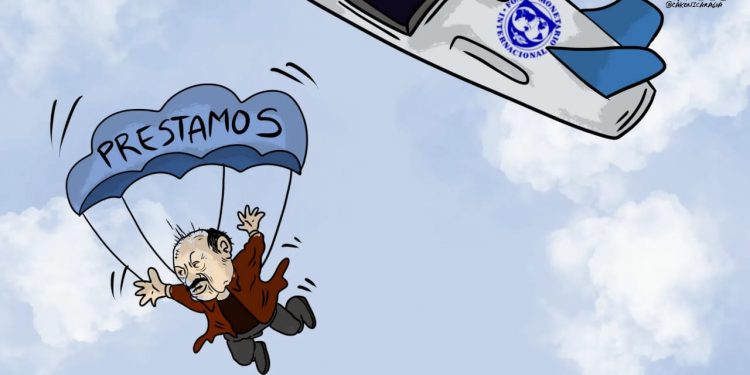 La Caricatura: FMI salvando la caída del dictador