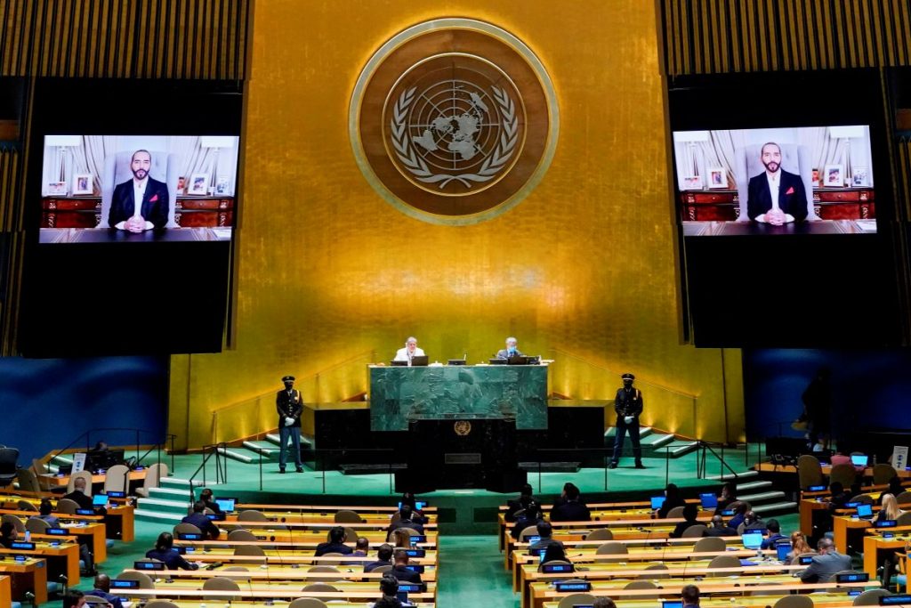 Bukele dice ante la ONU que el «mundo es más pesimista y más individualista»