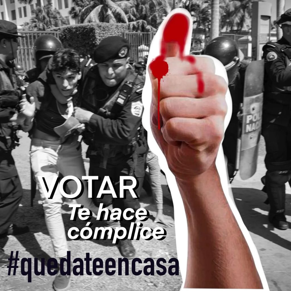 «Votar te hace cómplice», la campaña de los opositores para que los nicaragüenses no apoyen la «farsa electoral»