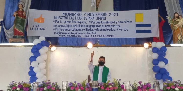 Iglesia católica de Monimbó rechaza elecciones de Ortega: «Nuestro dactilar estará limpio». Foto: RRSS.